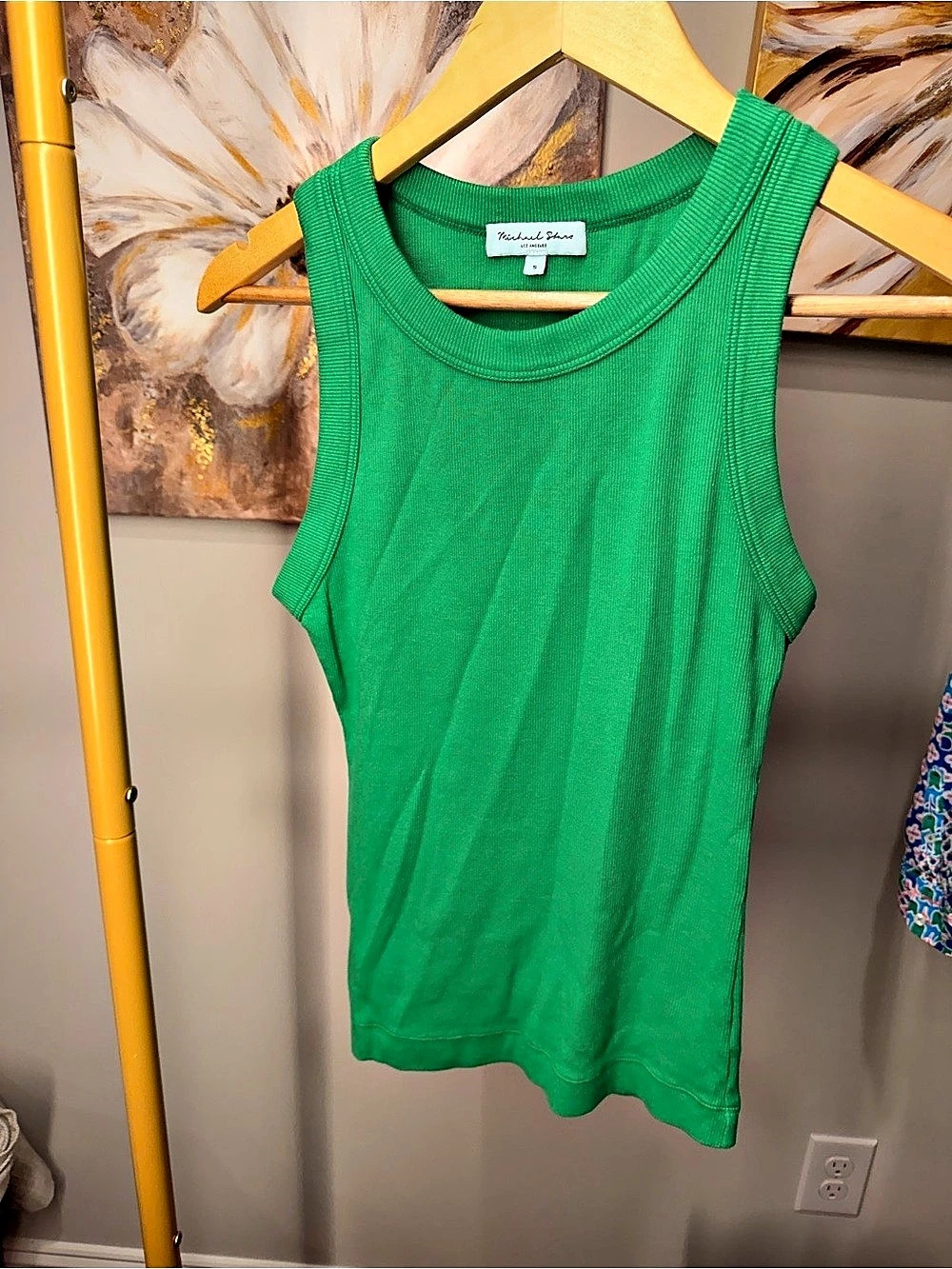 Michael Stars Gina Tank Green Tank Top Size Small